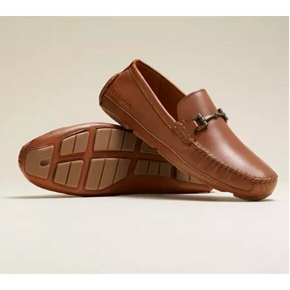 Cole Haan Men\'s Wyatt Bit Driver Loafers Chestnut British Tan Leather Size 9 NIB main image 15